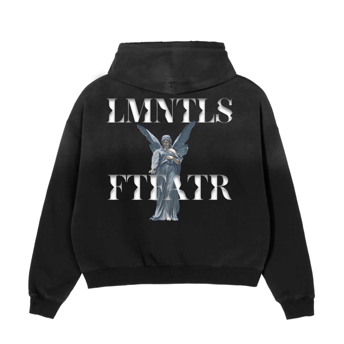 LMNTLS Collection Angel Frayed Boxy Hoodie