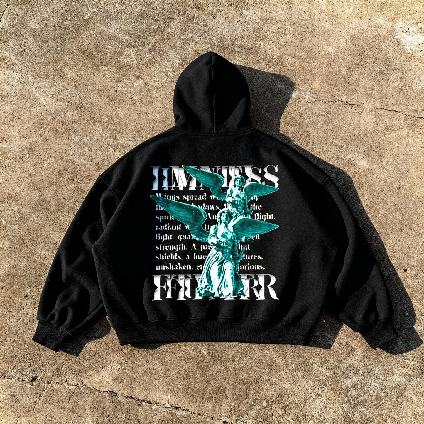 LMNTLS Collection Full-Zip Angel Boxy Hoodie