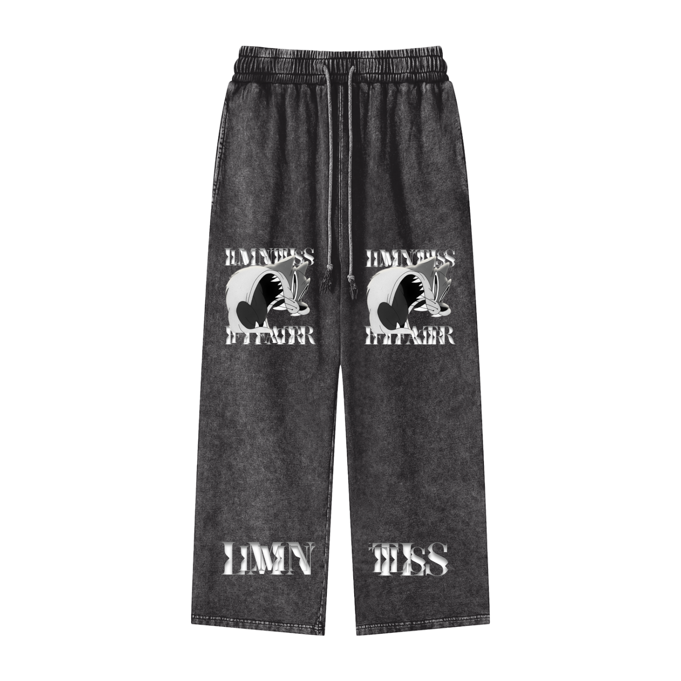 LMNTLS Collection PnB Acid Wash Straight Leg Pants