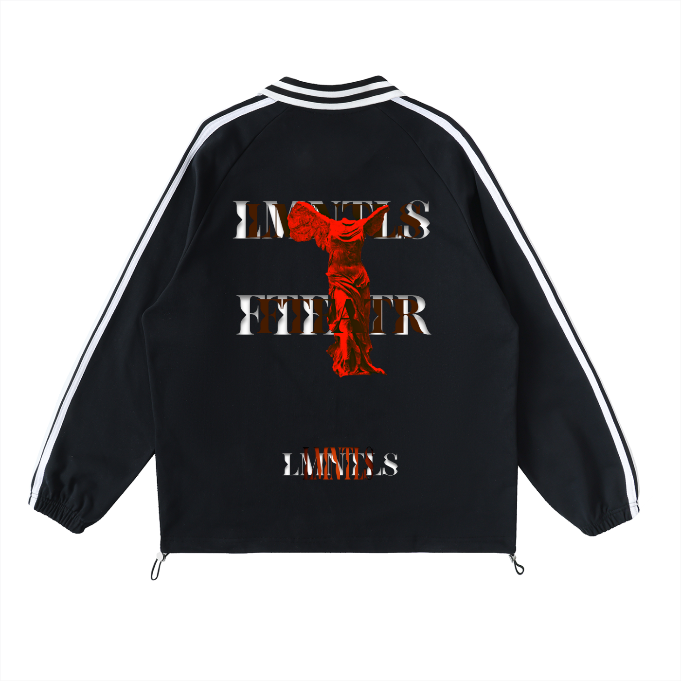 LMNTLS Collection Dripped Heart Lapel Sweatshirt