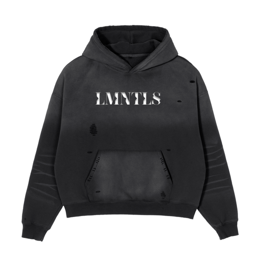 LMNTLS Collection Angel Frayed Boxy Hoodie
