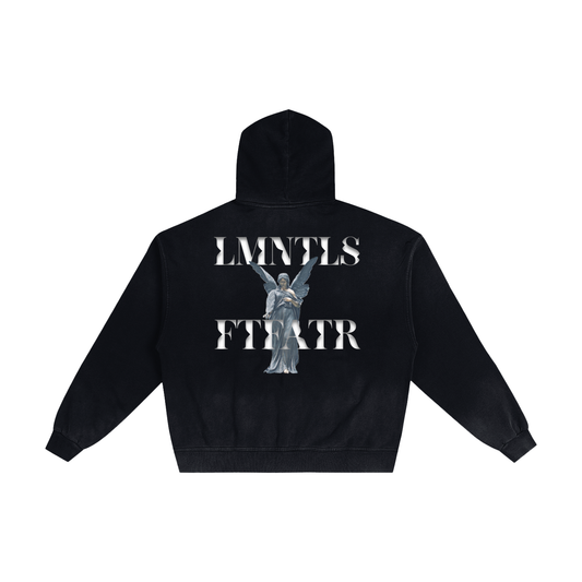 Hand-Frayed Sunfade Zip Hoodie