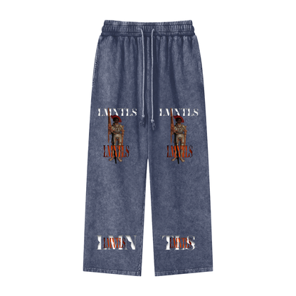 LMNTLS Collection Acid Wash Straight Leg Pants