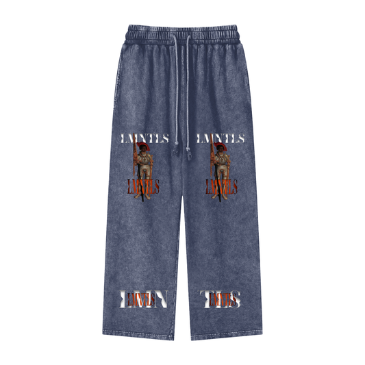 LMNTLS Collection Acid Wash Straight Leg Pants