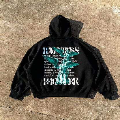 LMNTLS Collection Full-Zip Angel Boxy Hoodie