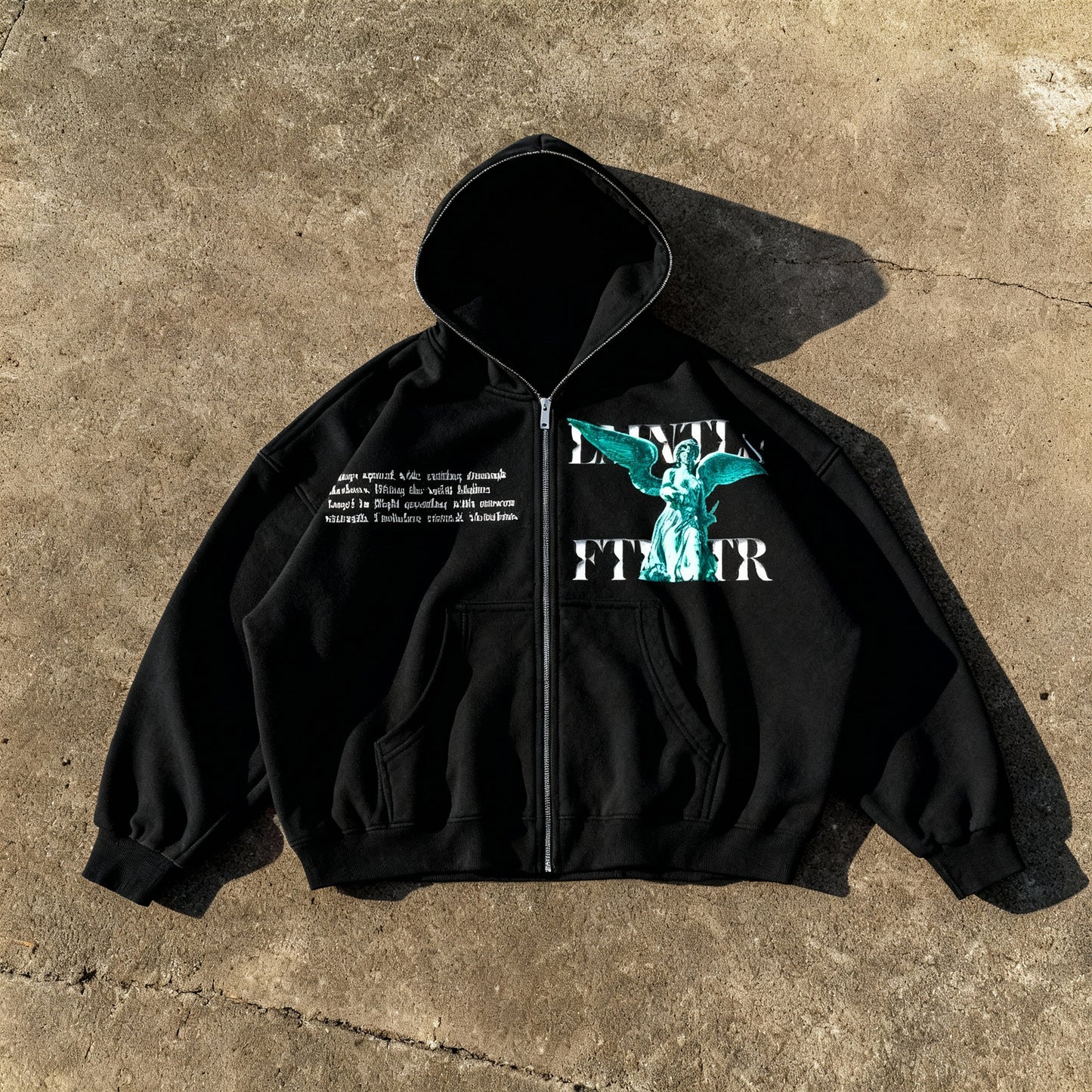 LMNTLS Collection Full-Zip Angel Boxy Hoodie